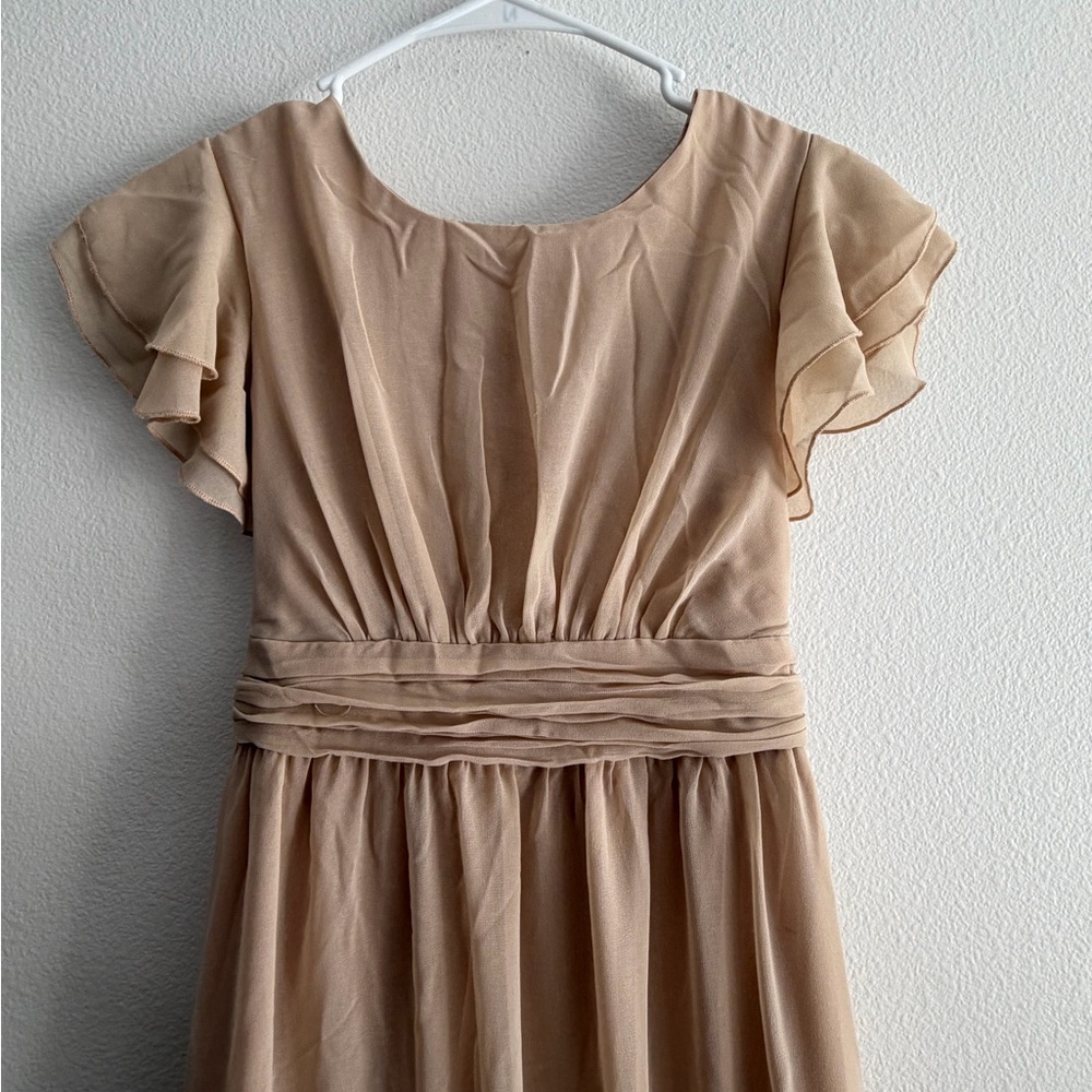 Chic Champagne Formal Girls Dress